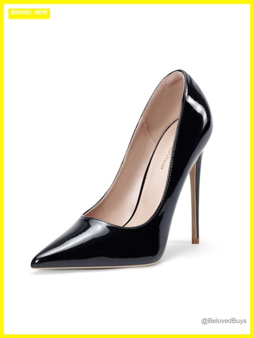 Women Pointed Toe Stiletto Heels 12cm High Heel Pumps Party Wedding